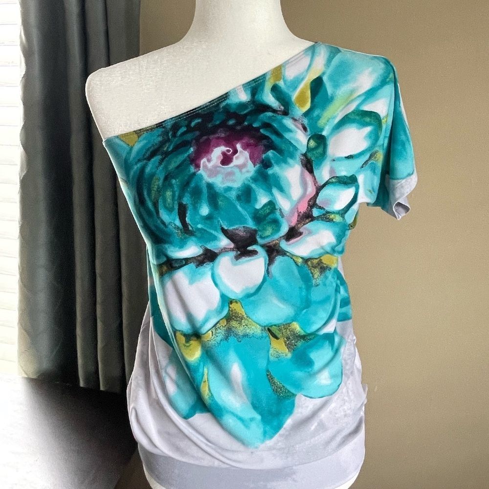 💙 Fashion Bug-One Shoulder Top -Size XS 💙 - Picture 2 of 9